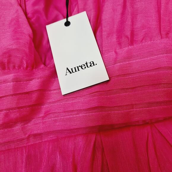 Aureta. Serendipity Mini Dress in Hot Pink XS - Picture 4 of 14